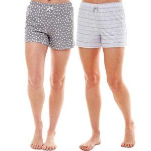 Roudelain Women's Cozy Printed 2 Pack Sleep Shorts - Large